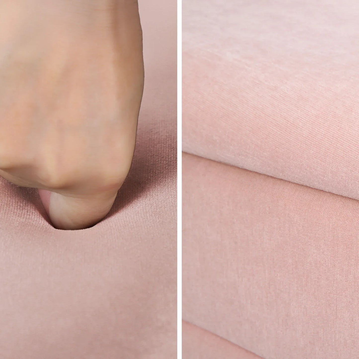 Coffee Table Storage Ottoman - Chenille Fabic Padded Blanket Box Bench CELIA - PINK - Mekamart Australia