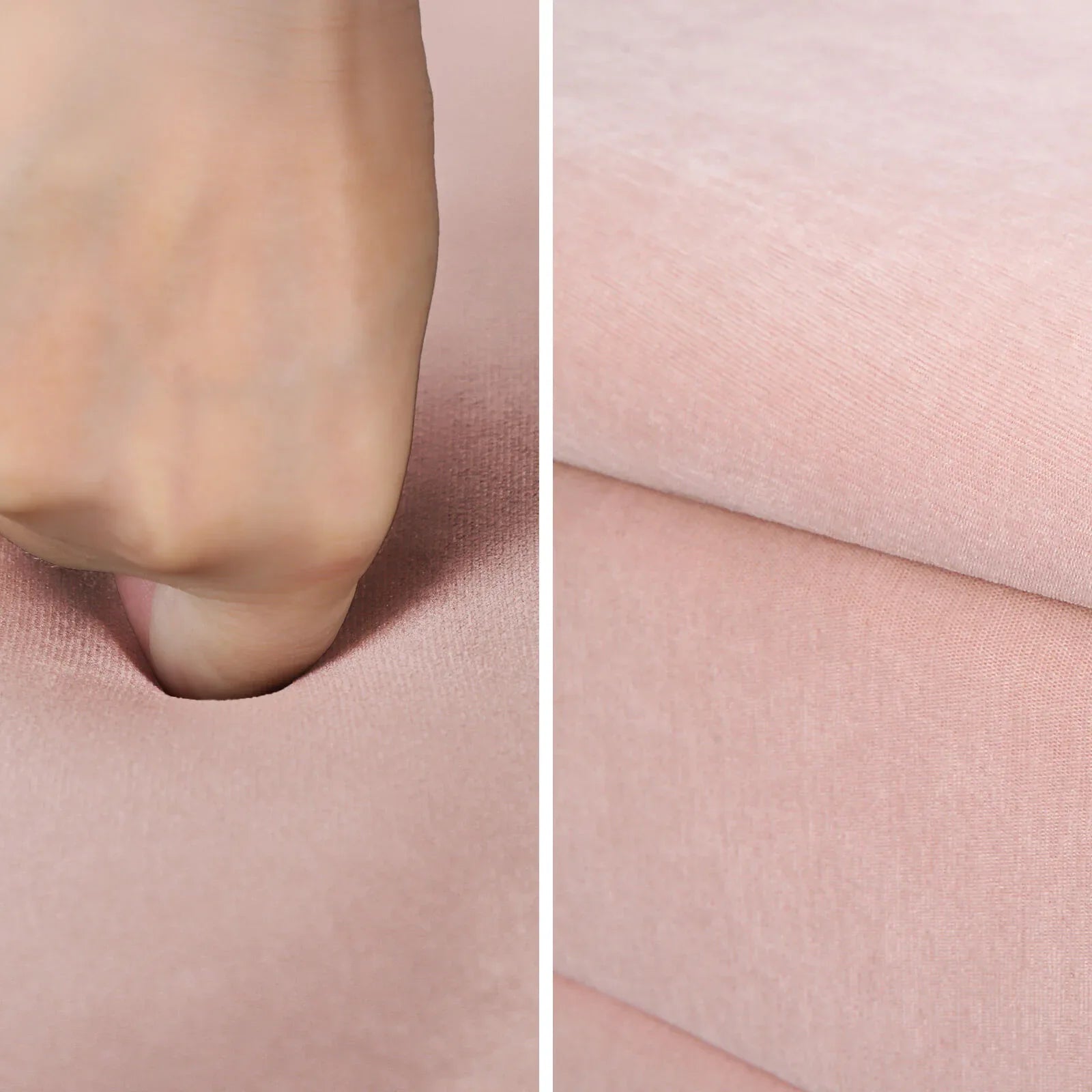 Coffee Table Storage Ottoman - Chenille Fabic Padded Blanket Box Bench CELIA - PINK - Mekamart Australia