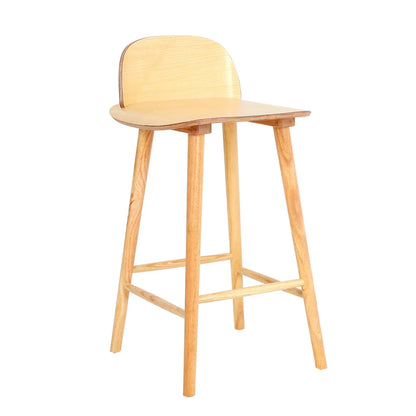 Wooden Bar Stool Dining Chair Ash Wood ELISE 65cm - Mekamart Australia