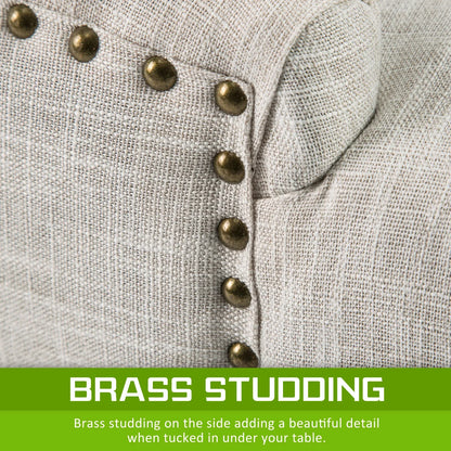 French Provincial Dining Chair Oak Leg AMOUR CREAM - Mekamart Australia