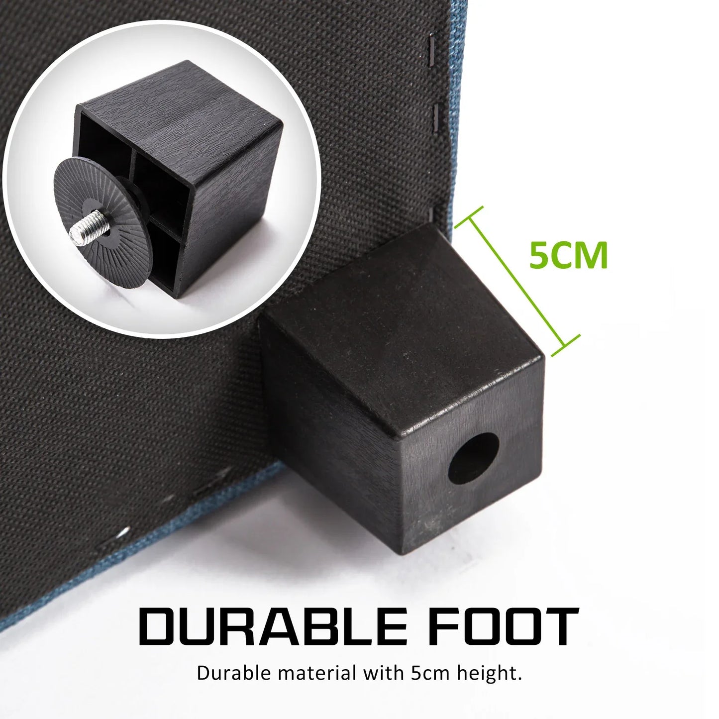 Storage Ottoman Stool 102cm Fabric DARK BLUE - Mekamart Australia