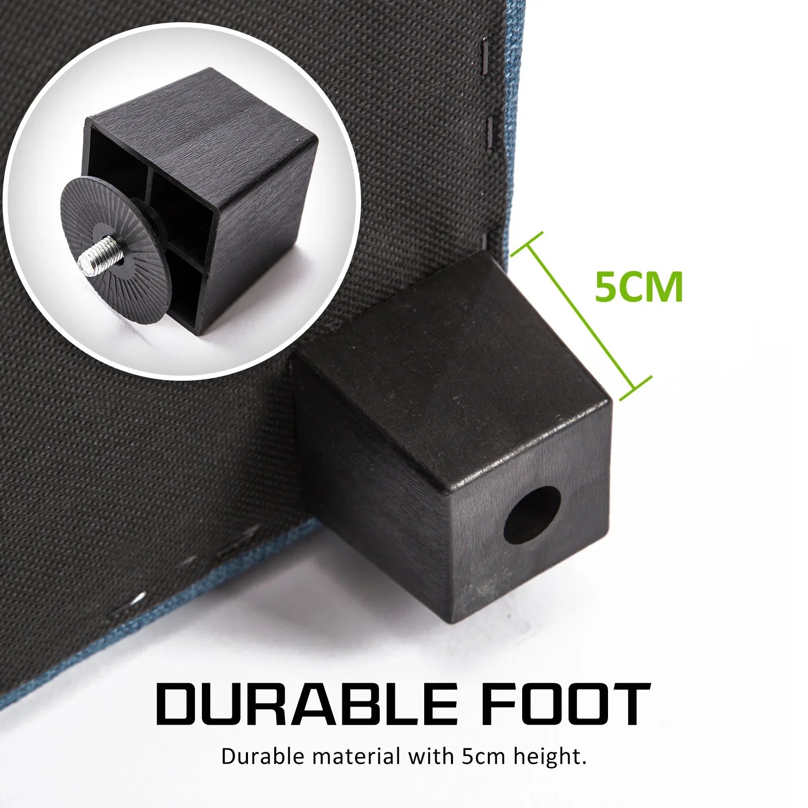 Storage Ottoman Stool 102cm Fabric DARK BLUE - Mekamart Australia