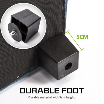 Storage Ottoman Stool 102cm Fabric DARK BLUE - Mekamart Australia