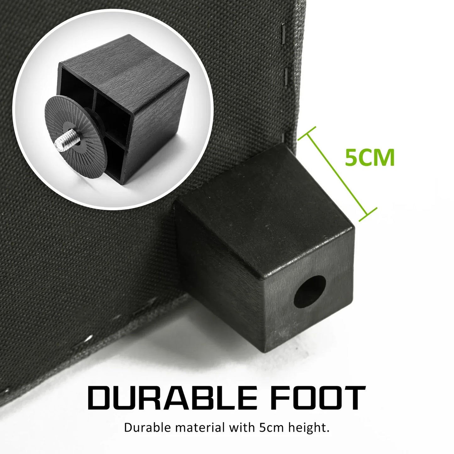 Storage Ottoman Stool 102cm Fabric DARK GREY - Mekamart Australia