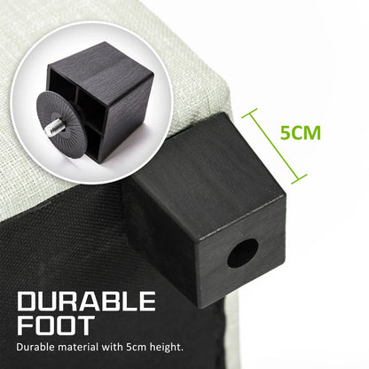 Storage Ottoman Stool 102cm Fabric LIGHT GREEN - Mekamart Australia