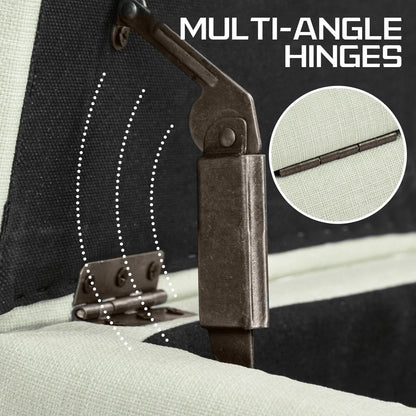 Storage Ottoman Stool 102cm Fabric LIGHT GREEN - Mekamart Australia