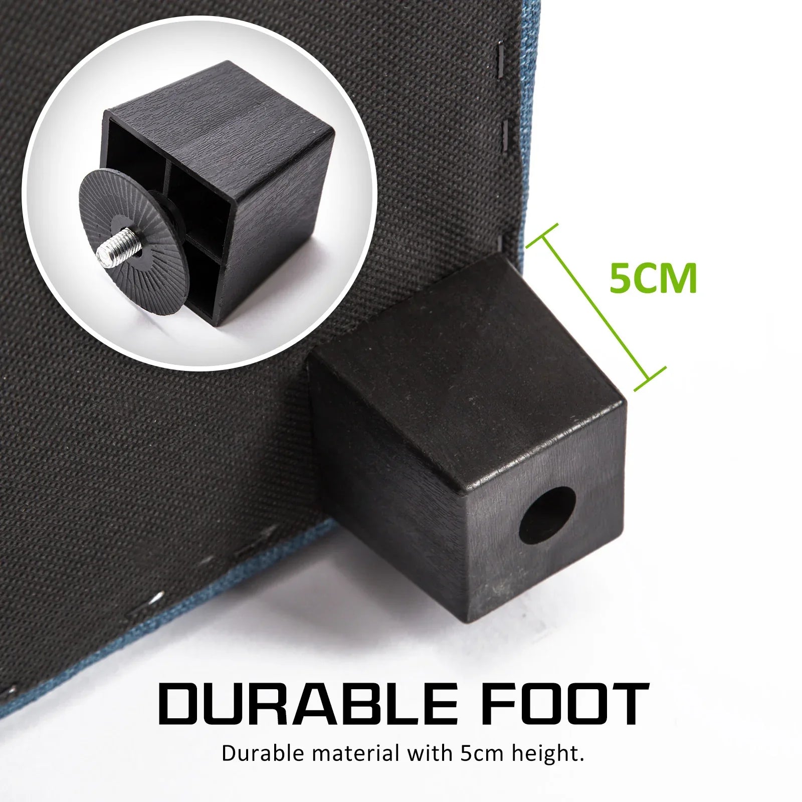 Storage Ottoman Stool 102cm Fabric LIGHT GREY BLUE - Mekamart Australia