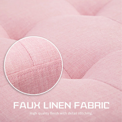 Storage Ottoman Stool 102cm Fabric PINK - Mekamart Australia
