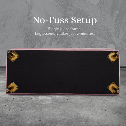 Storage Ottoman Stool Bench Seat 110cm Velvet PINK - Mekamart Australia