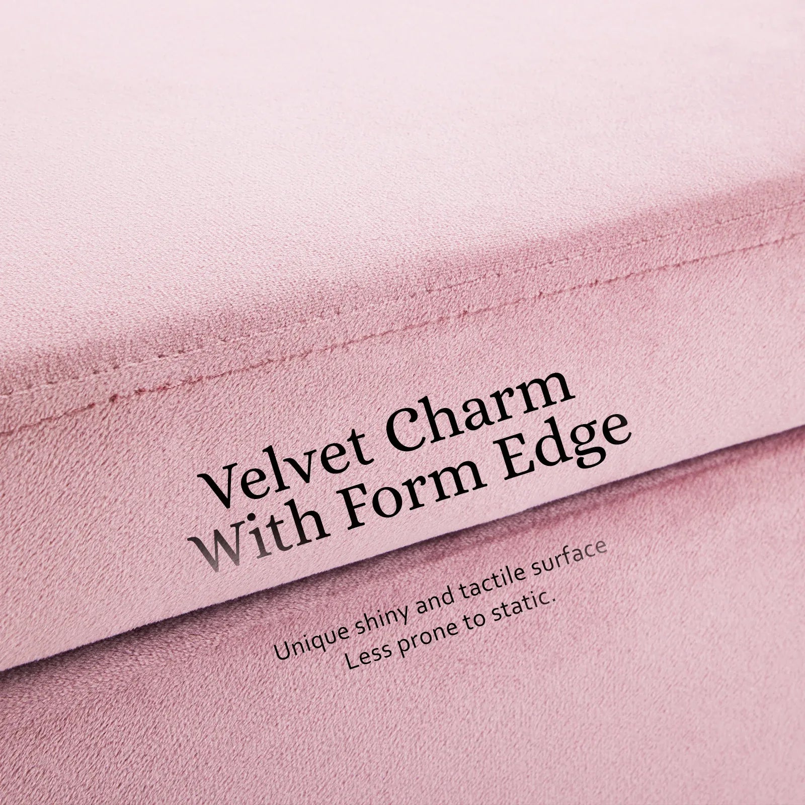 Storage Ottoman Stool Bench Seat 110cm Velvet PINK - Mekamart Australia