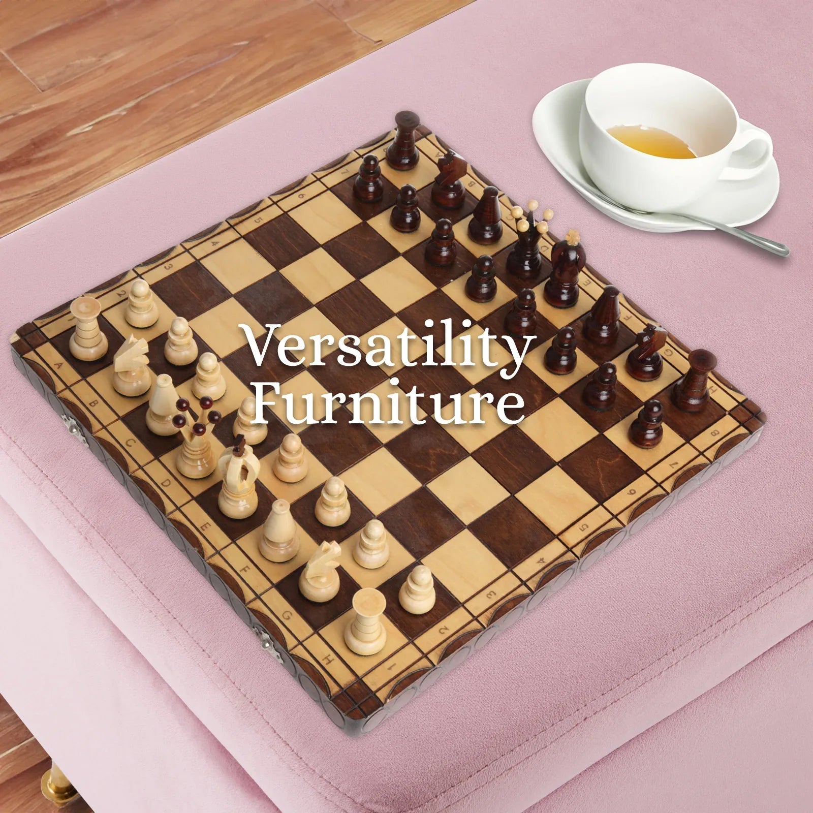 Storage Ottoman Stool Bench Seat 110cm Velvet PINK - Mekamart Australia