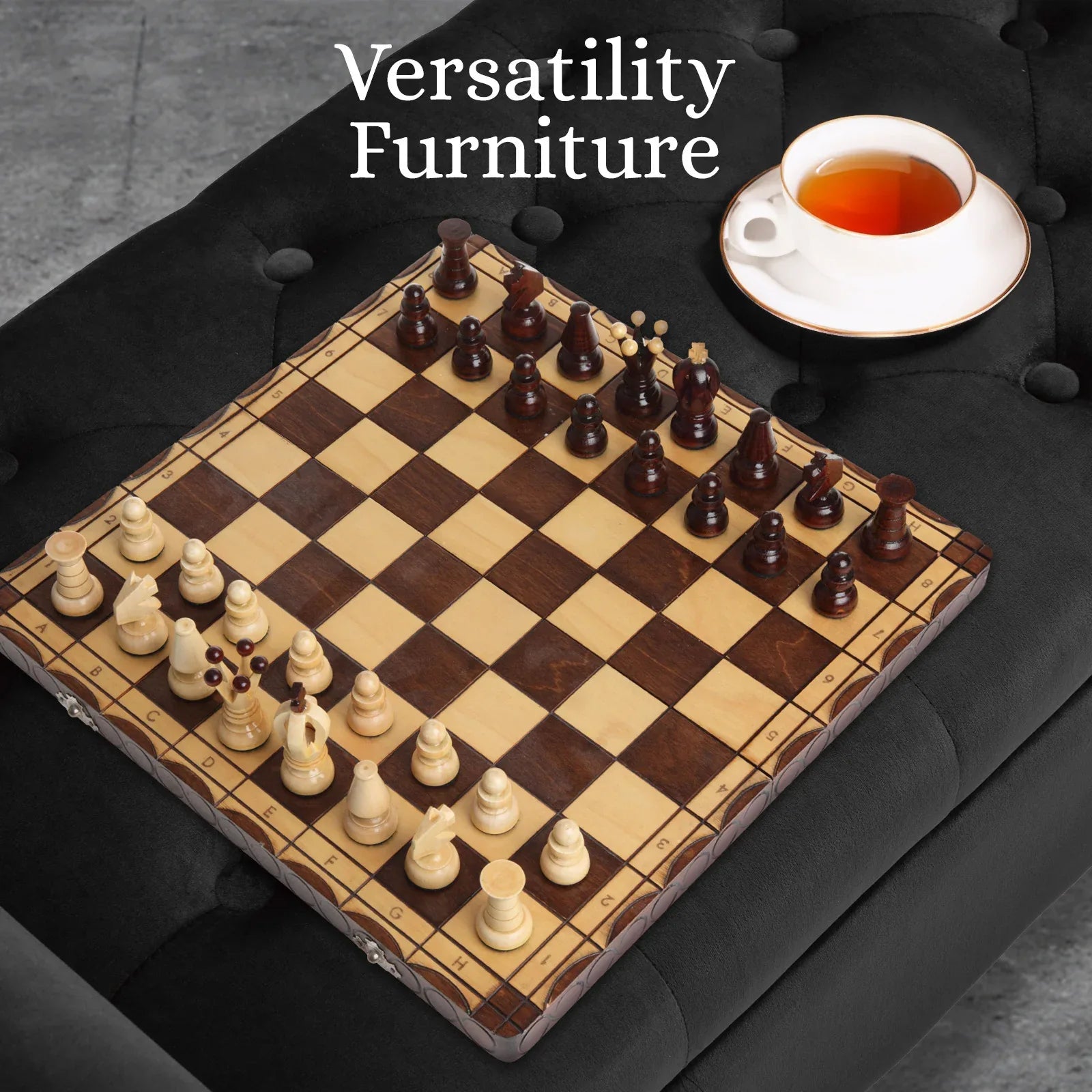 Storage Ottoman Stool Arm Bench Seat 132cm Velvet BLACK - Mekamart Australia