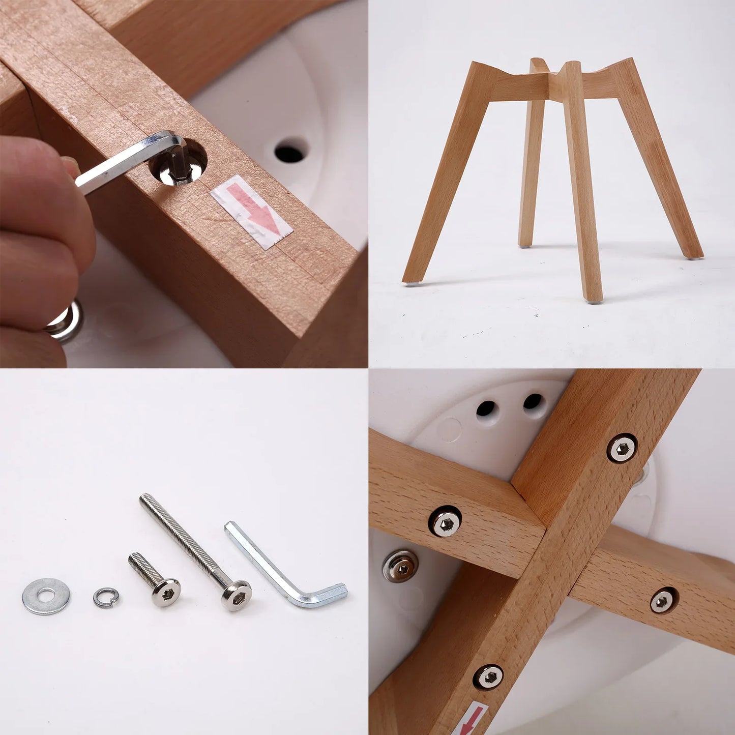 4X Retro Dining Cafe Chair Padded Seat WHITE - Mekamart Australia