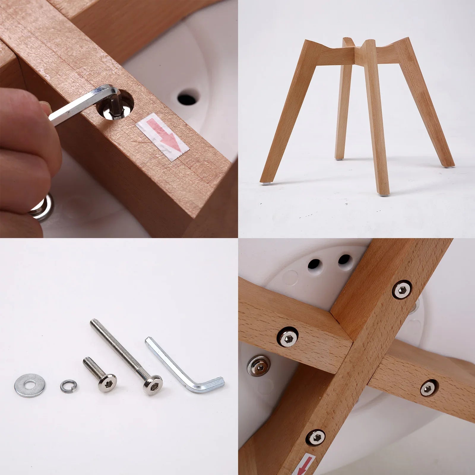 4X Retro Dining Cafe Chair Padded Seat WHITE - Mekamart Australia