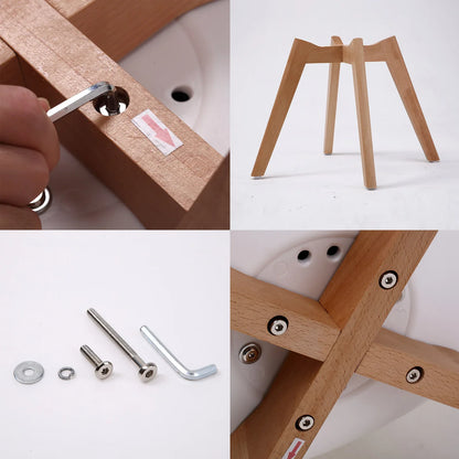 4X Retro Dining Cafe Chair Padded Seat WHITE - Mekamart Australia