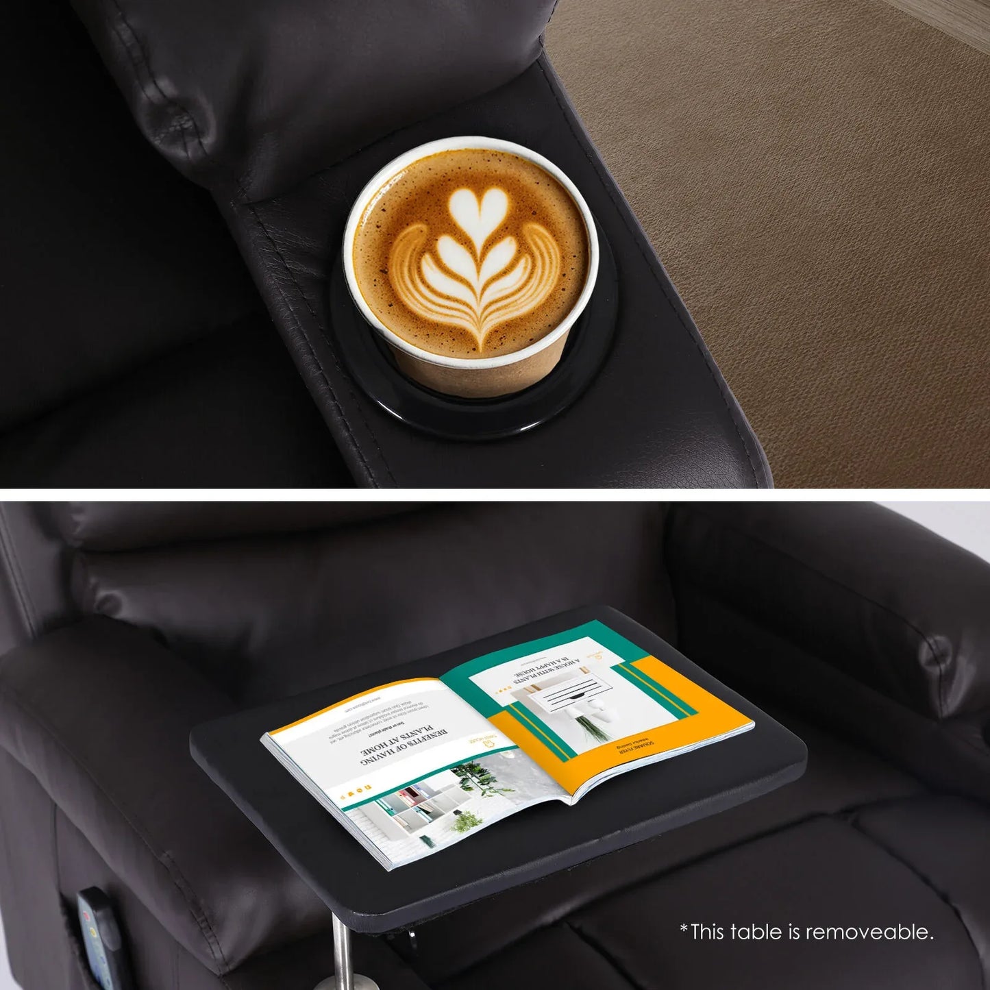 8-Point Electric Massage Recliner Chair - PU Leather Electric Lounge Sofa Armchair HARLOW BROWN - Mekamart Australia