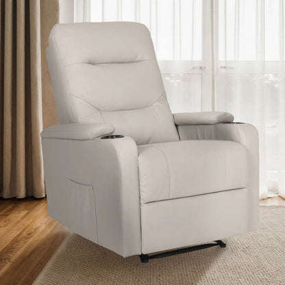 Home Recliner Chair - PU Leather Sofa Lounge Armchair DAKOTA GREY - Mekamart Australia