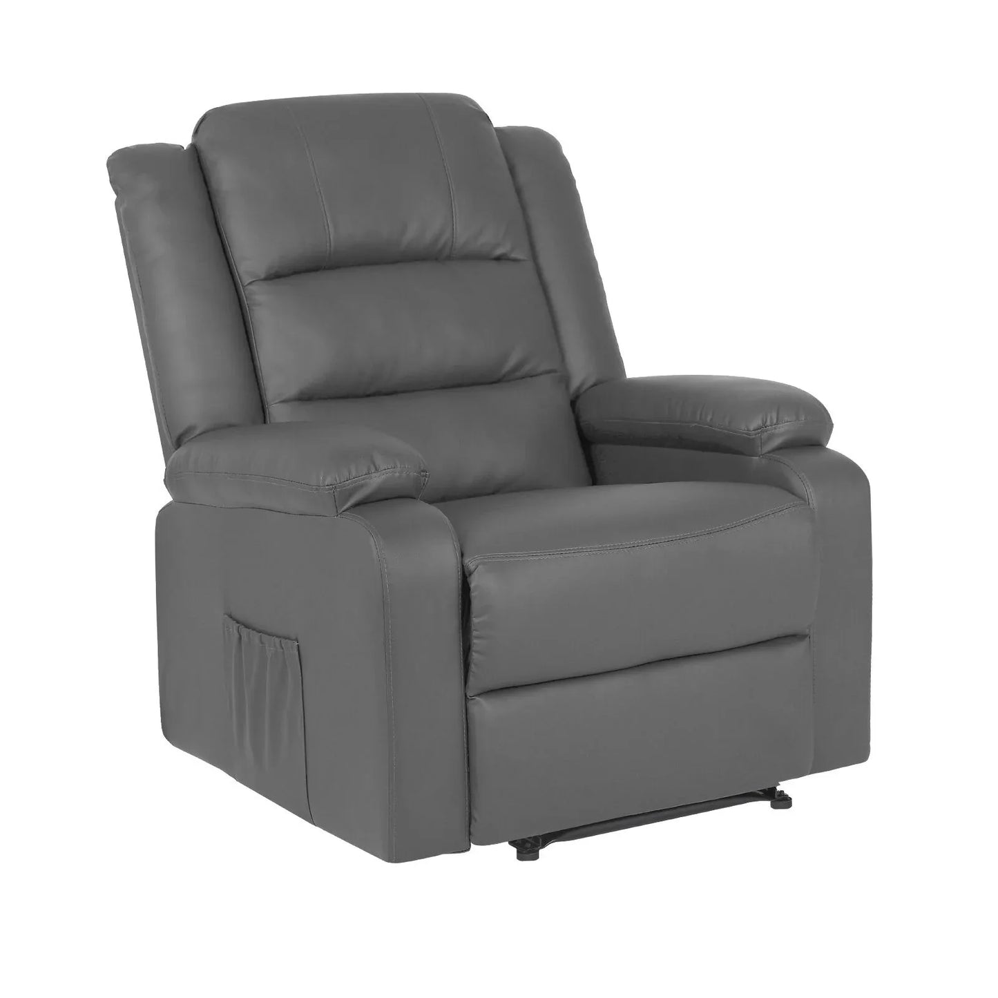 Home Recliner Chair - PU Leather Sofa Lounge Armchair MARLO GREY - Mekamart Australia