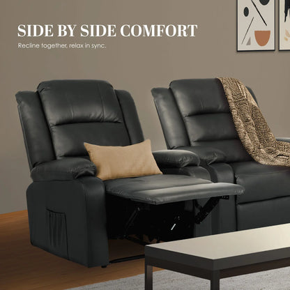 Home Recliner Chair - PU Leather Sofa Lounge Armchair MARLO GREY - Mekamart Australia