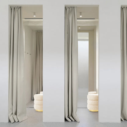 Round Stacked Ottoman Stool Teddy Fleece Fabric Foot Rest 38cm BEIGE - Mekamart Australia