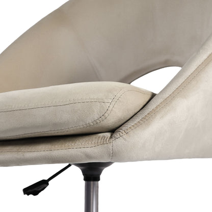 Office Desk Chair - Velvet Home Office Swivel Computer Seat COVE CREAM