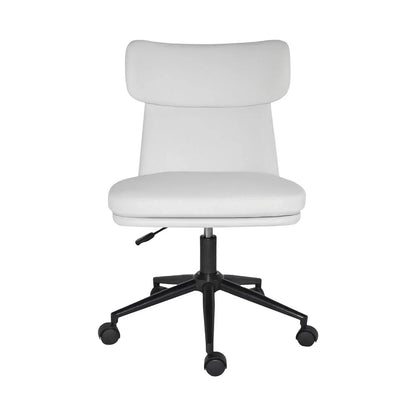 Office Desk Chair - PU Leather Home Office Swivel Chair Computer Seat WHITE