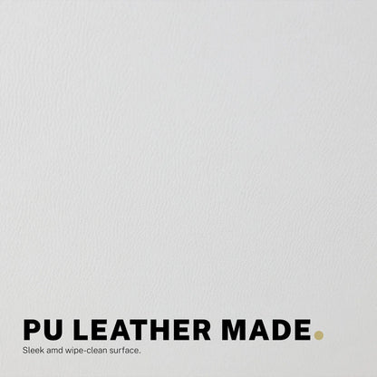 Office Desk Chair - PU Leather Home Office Swivel Chair Computer Seat WHITE