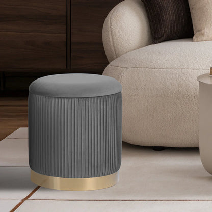 3 Piece Set Storage Ottoman - Blanket Box Velvet Padded Bench Stool FAYE GREY - Mekamart Australia