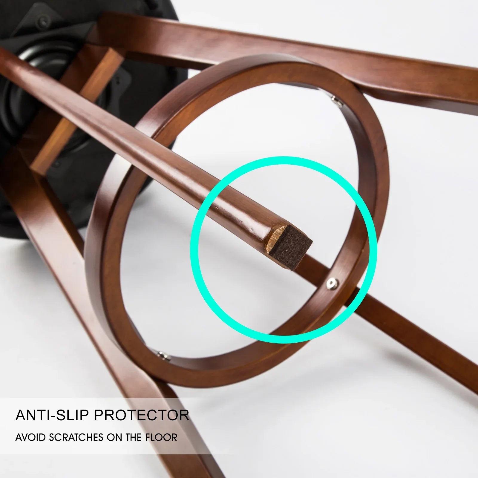 2X Wooden Bar Stool Dining Chair Leather LEILA 72cm BLACK BROWN - Mekamart Australia