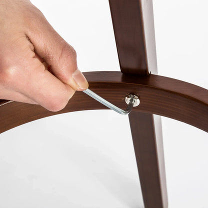 2X Wooden Bar Stool Dining Chair Leather LEILA 72cm BLACK BROWN - Mekamart Australia