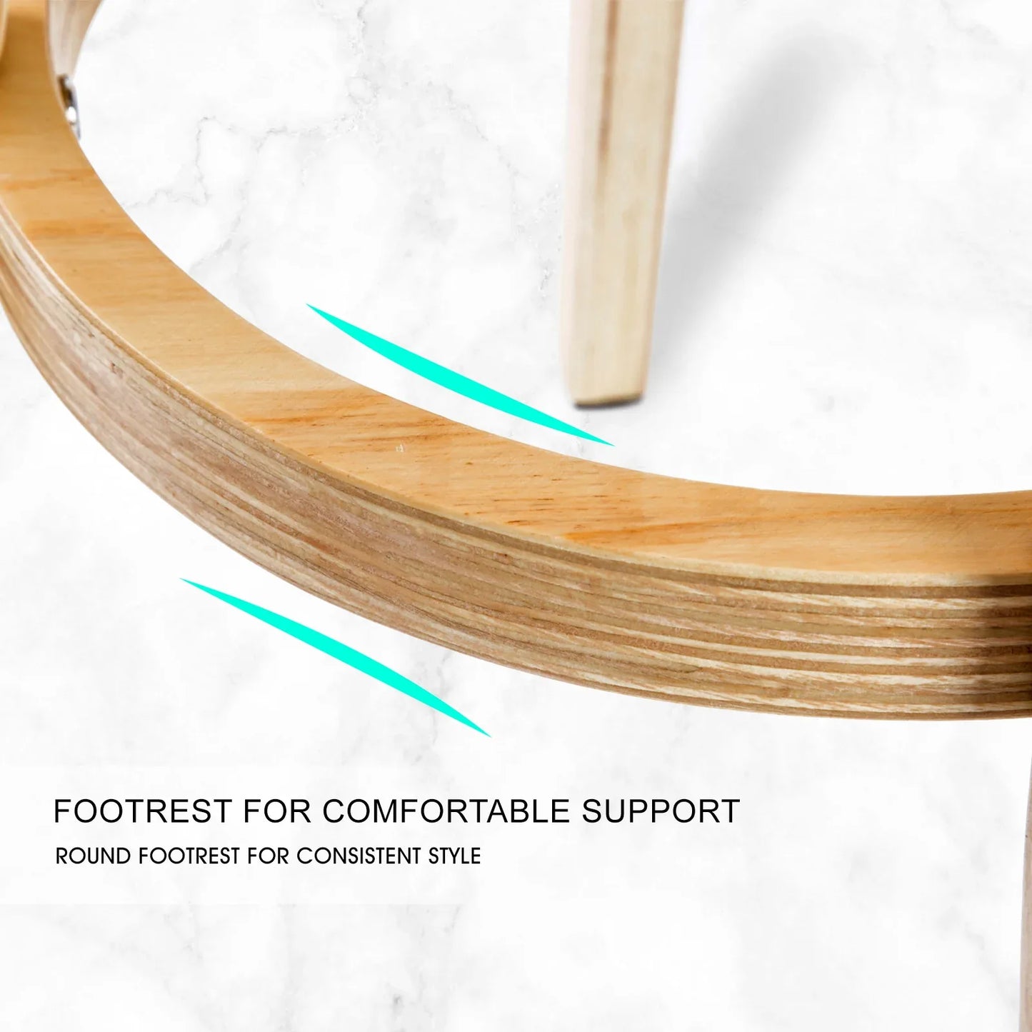 2X Wooden Bar Stool Dining Chair Leather LEILA 72cm BLACK - Mekamart Australia