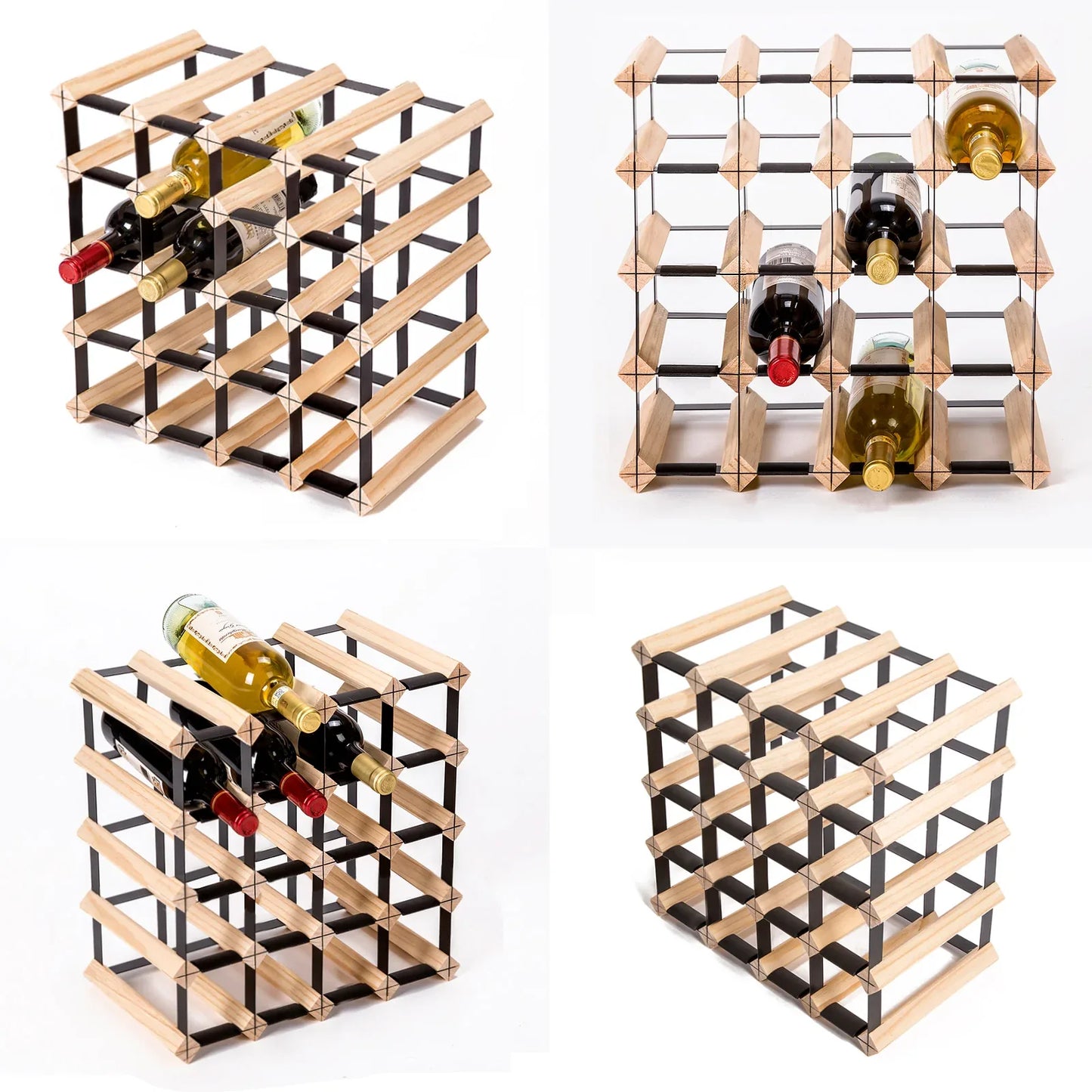 Timber Wine Rack Storage Cellar Organiser 20 Bottle - Mekamart Australia