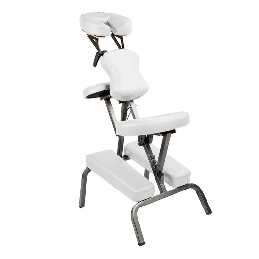 Aluminium Portable Beauty Massage Foldable Chair Table WHITE - Mekamart Australia
