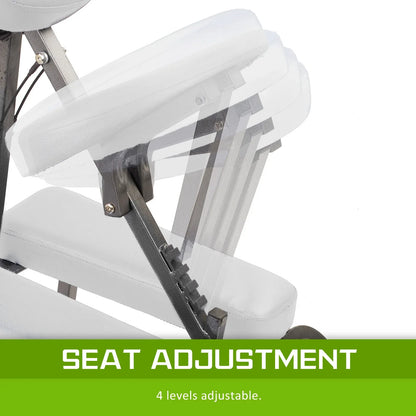 Aluminium Portable Beauty Massage Foldable Chair Table WHITE - Mekamart Australia