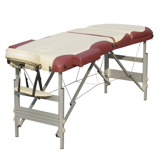 YES4HOMES 3 Fold 5 cm Thickness Foam Portable Aluminium Massage Table Massage Bed Beauty Therapy - Mekamart Australia