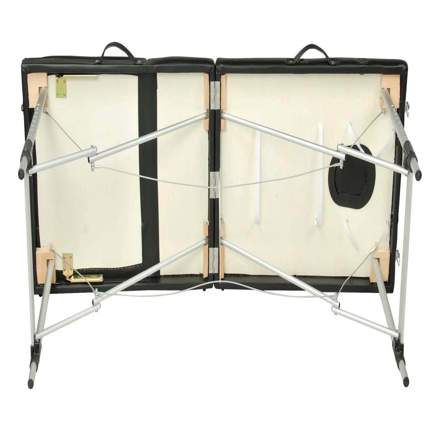 YES4HOMES Black 3 Fold Portable Aluminium Massage Table Massage Bed Beauty Therapy - Mekamart Australia