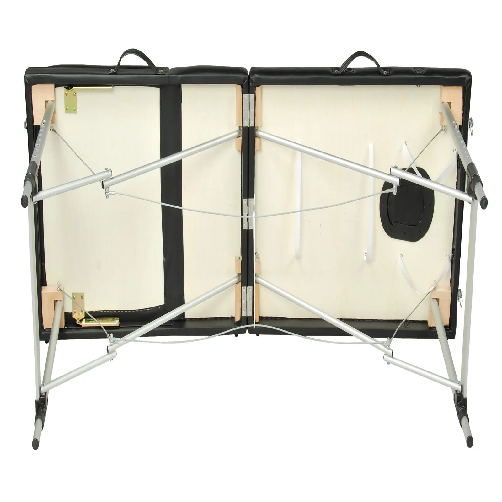 YES4HOMES Black 3 Fold Portable Aluminium Massage Table Massage Bed Beauty Therapy - Mekamart Australia