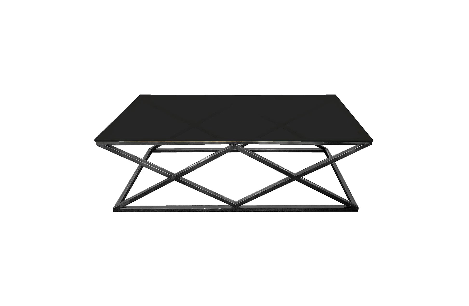 Alsea Coffee Table Black Base - Black Glass - Mekamart Australia