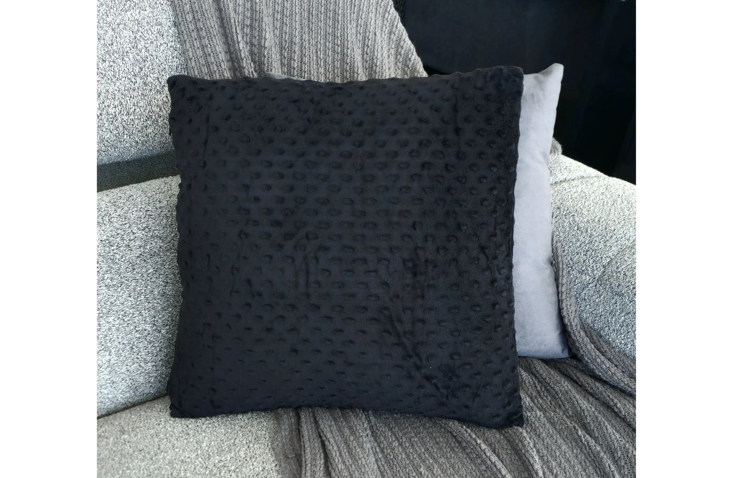 Velvet Bubble Luxury Cushion - Black - Mekamart Australia