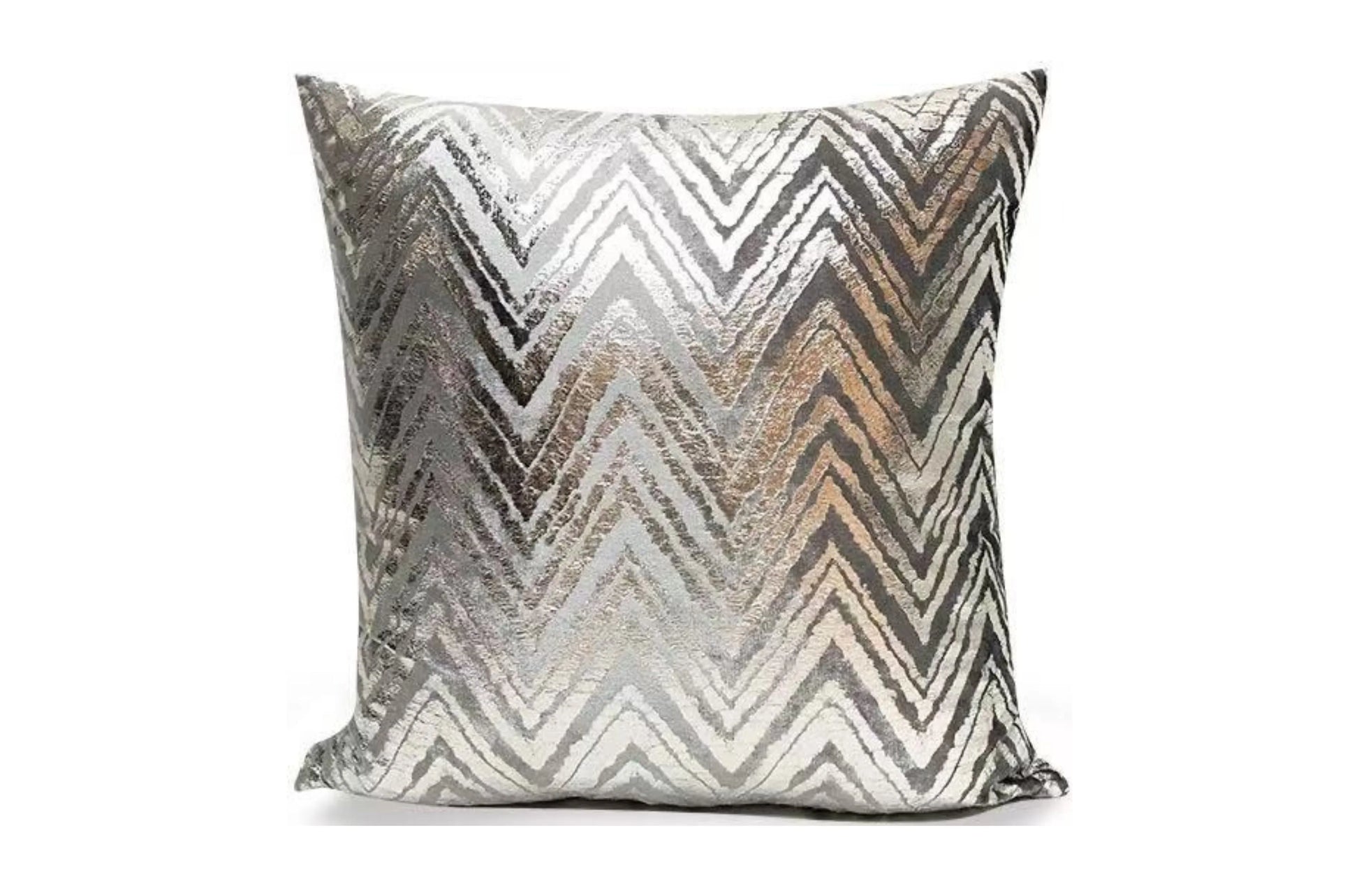 Silver Zig Zag Designer Cushion - Mekamart Australia