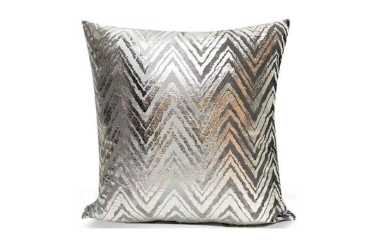 Silver Zig Zag Designer Cushion