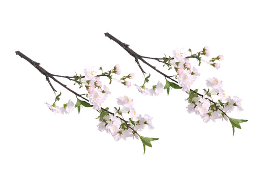 Artificial Single Stem Cherry Blossom 49cm - Soft Pink  - Set of 2 Bunch