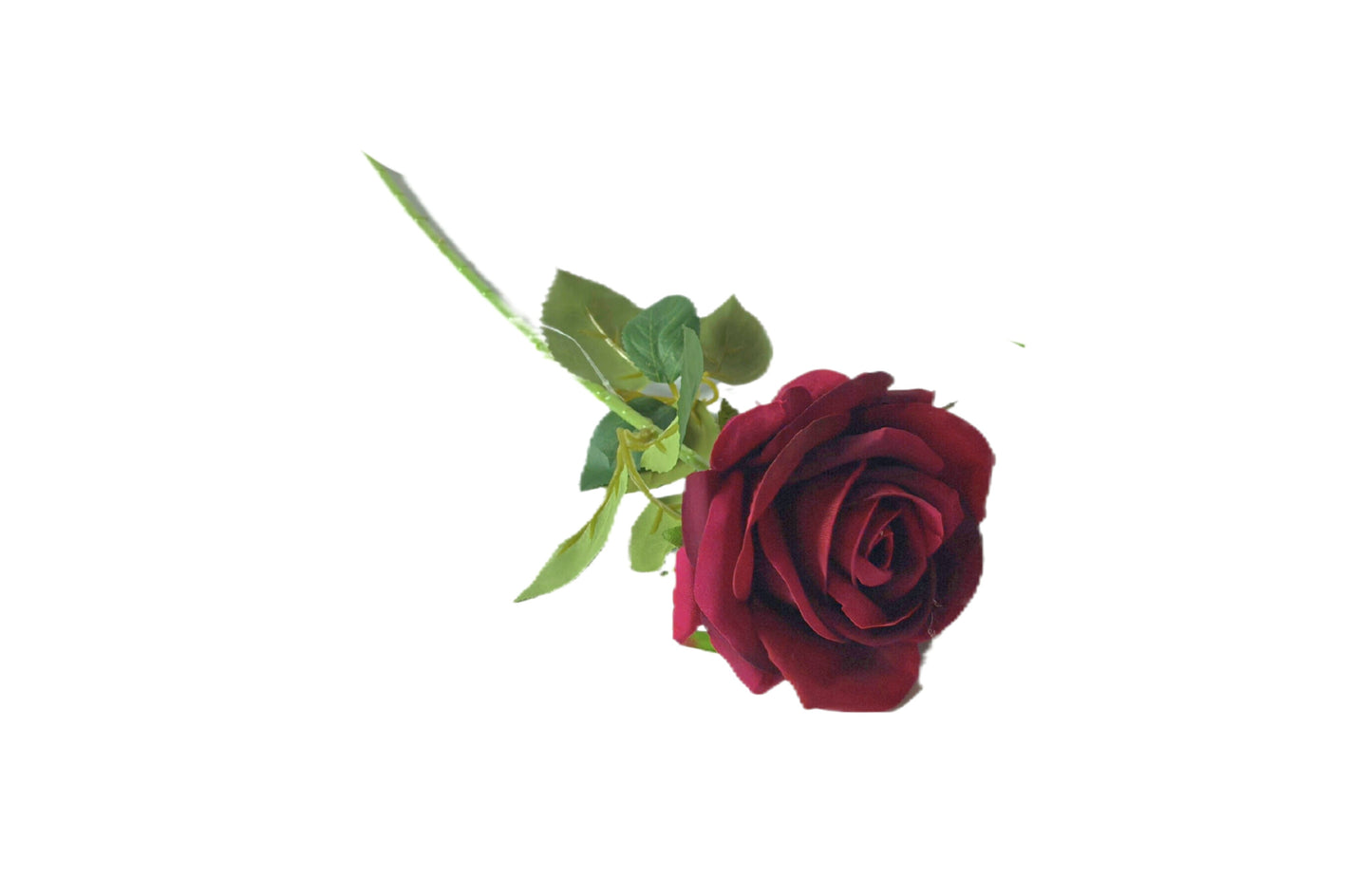 Artificial Single Stem Rose 50cm -Red - Set of 8 Stems