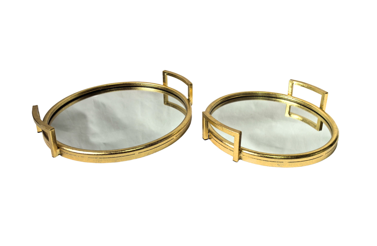 Eliza Round Tray - Set of 2 - Gold