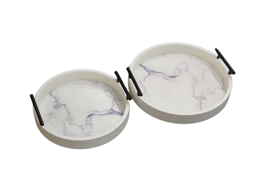 Maison Round Tray - Set of 2 - White