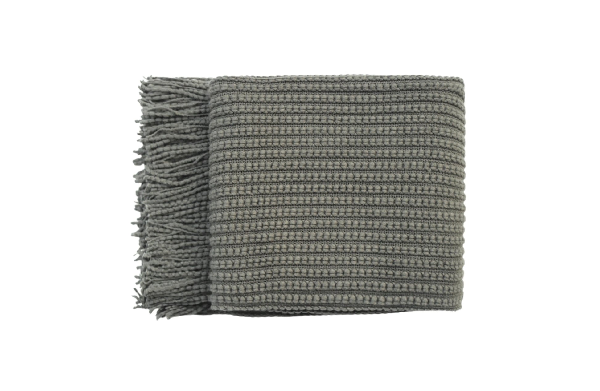 Levi Throw Rug Blanket - Dark Grey - Mekamart Australia