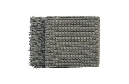 Levi Throw Rug Blanket - Dark Grey