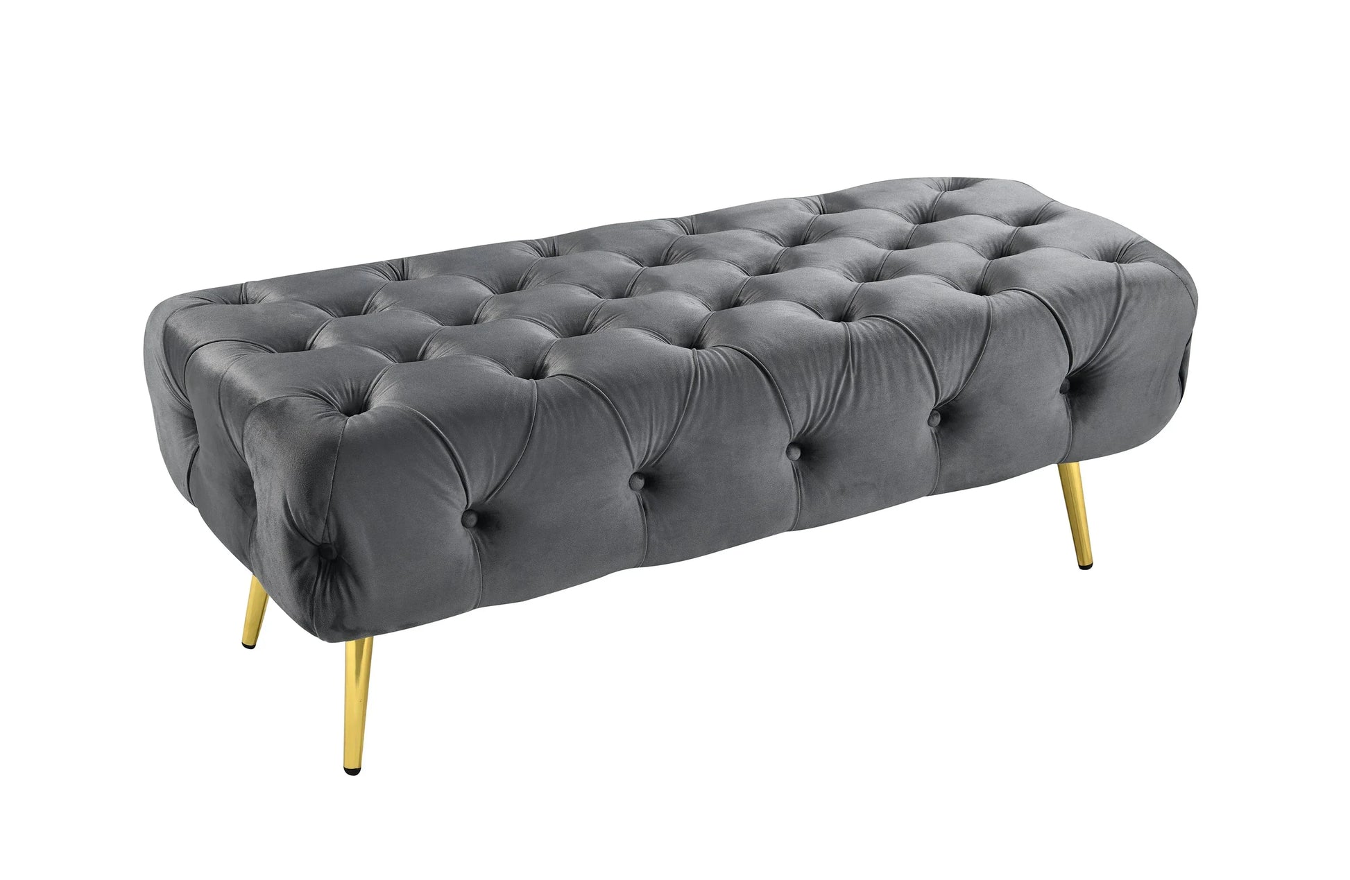 Shirley Ottoman Dark Grey Velvet - Mekamart Australia
