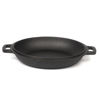 26cm 2-in-1 Cast Iron Dutch Oven & Skillet Set  Pre-Seasoned Dual-Use Pot with Lid Fry Pan, Durable & Versatile Cookware