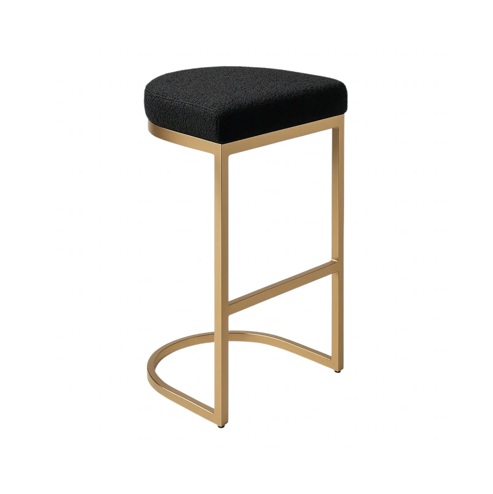 Interior Ave - Royale Black Boucle Kitchen Bar Stool - Mekamart Australia